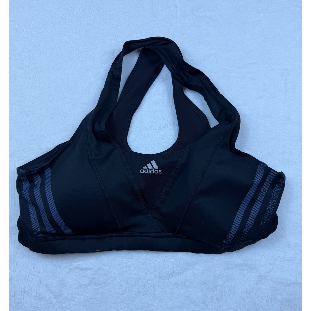 Adidas Climacool Black Crossback Mesh Sports Bra Womens XL Worn Graphics
